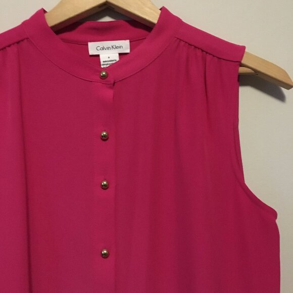 Malibu Barbie Pink Sleeveless Button Down Dress - Picture 5 of 14